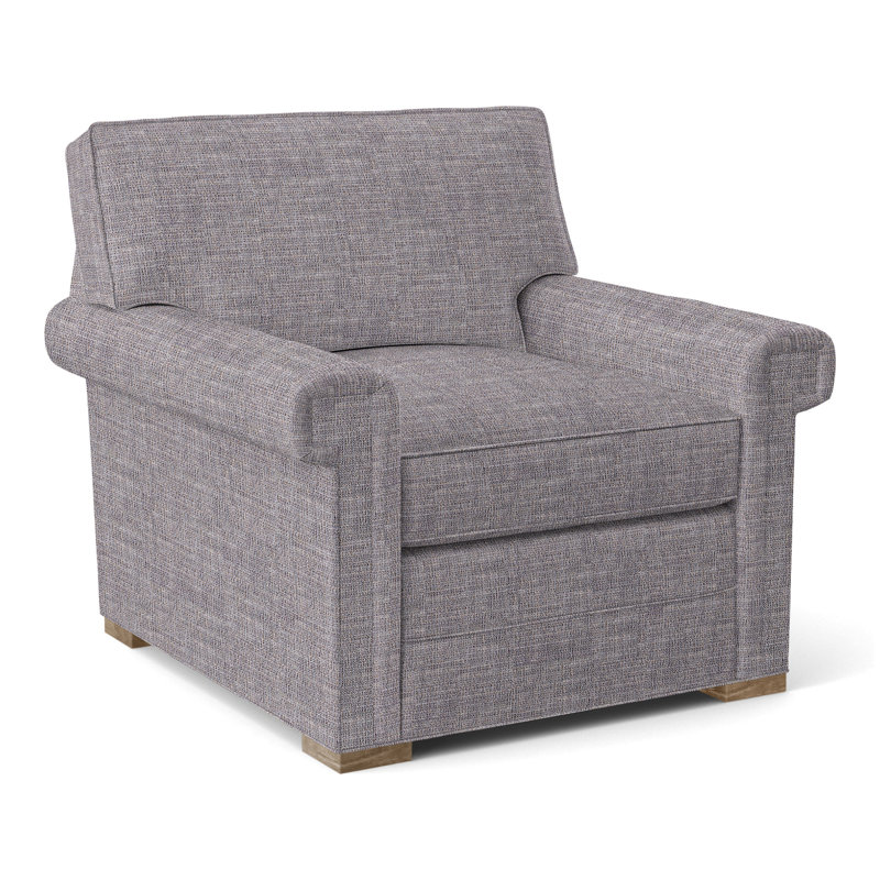 Fauteuil 36 po Davidson, Non, Chenille nomade ardoise Crypton®, Hampton