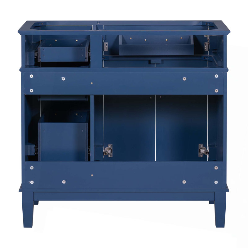 Meuble-lavabo moderne, lavabo non inclus, Bleu