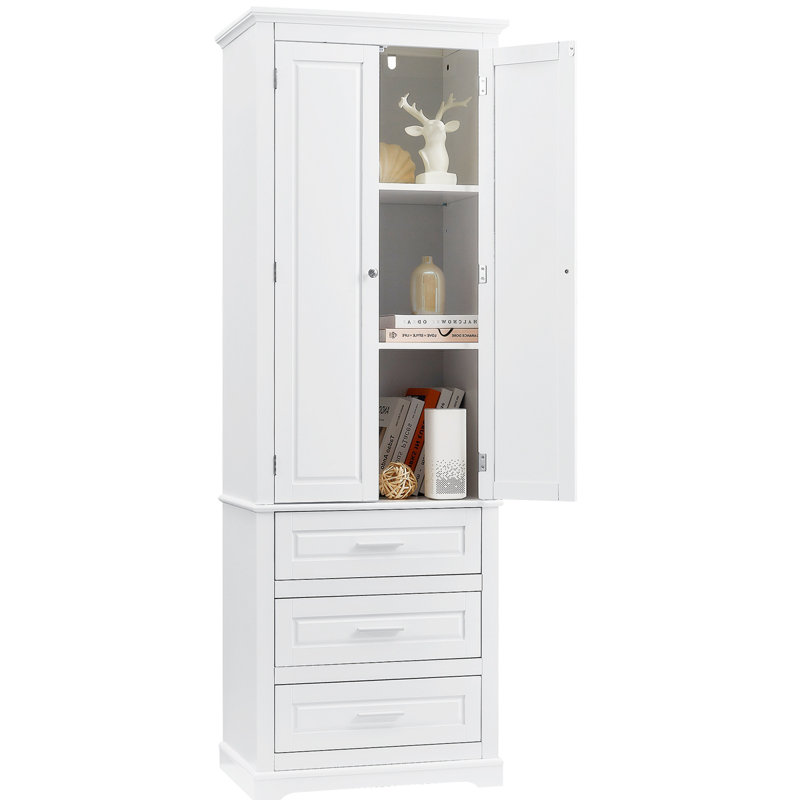 Armoire de rangement haute avec 3 tiroirs