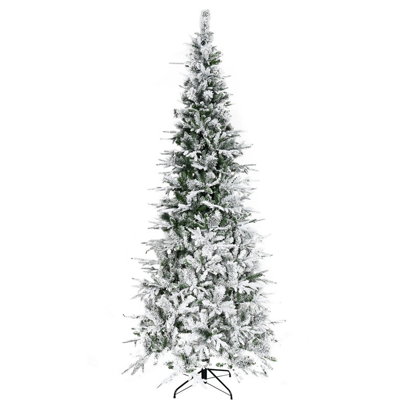 Arbre de Noël artificiel pin enneigé 9 pi avec branches réalistes et 1159 pointes