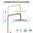 Brushed Gold Wall Mount Pressure Balanced Shower System with High Pressure Rain Shower Head, Handheld Sprayer and Adjustable Slide Bar