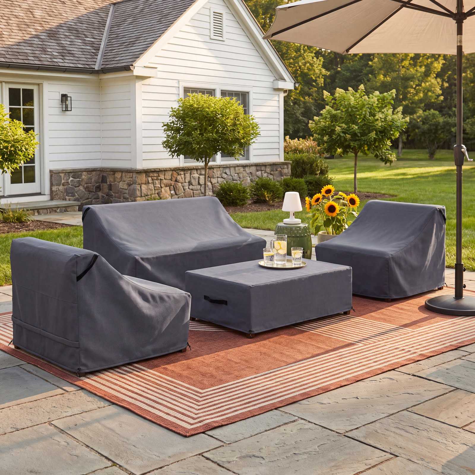 Louise Acacia Outdoor Conversation Set Cover