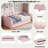 Upholstery Daybed With Led Light, Trundle And Cloud Backrest-659608323