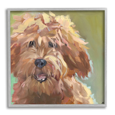 " Abstract Goldendoodle Painting " by Jenny Westenhofer