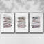 Layers On Layers I - Ensemble de 3 reproductions encadrées sur toile-97791882-97791889
