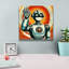  «Retro Robot Hello» par Rey Klimt, art mural sur toile, 12 po x 12 po-2119769904