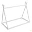 Lit simple en bois pour enfants, lit à plancher bas de style Montessori, cadre de lit en forme de maison pour garçons, adolescents, sans lattes