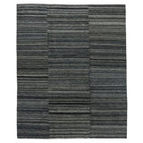 Spectrum Wool Striped Area Rug in Charcoal/Gray/Neutral