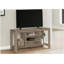 Meuble télé, 48 po, console, meuble multimédia, tablettes de rangement, salon, chambre à coucher, stratifié brun, contemporain, moderne-62530442