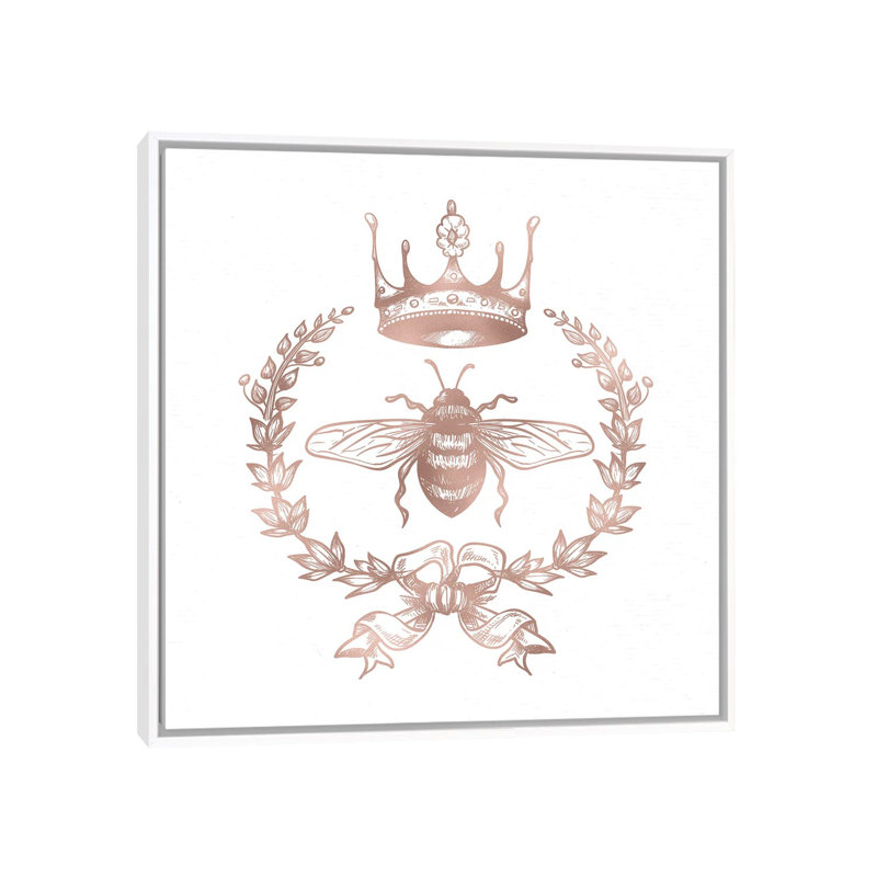 « Grand Bee » par nature Magick-impression d’art graphique, H 37 po x l 37 po x P 1,5 po, Toile blanche encadrée