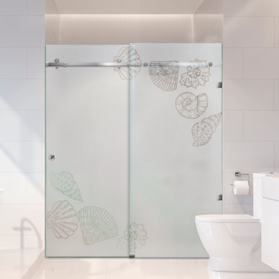 Porte de douche coulissante en verre 66 po x H 80 po