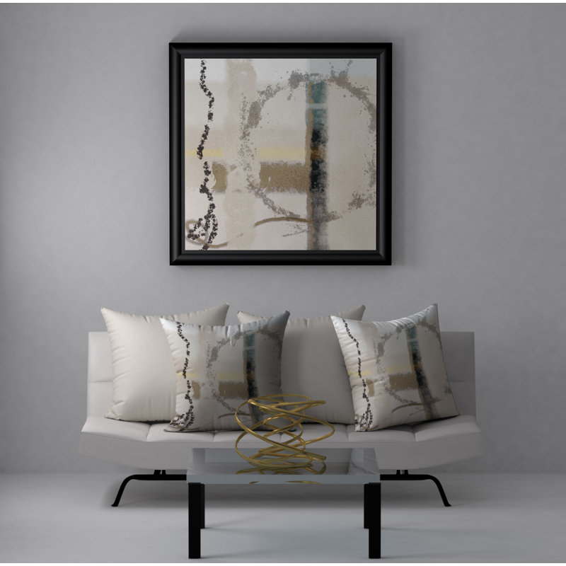 Abstract Reversible Throw Pillow, 18" x 18"