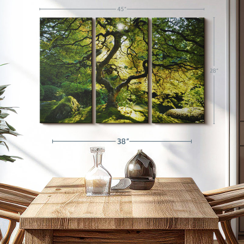 Nature, «Japanese Maple Garden Canvas Print» sur, H 28 po x l 45 po x P 1,25 po