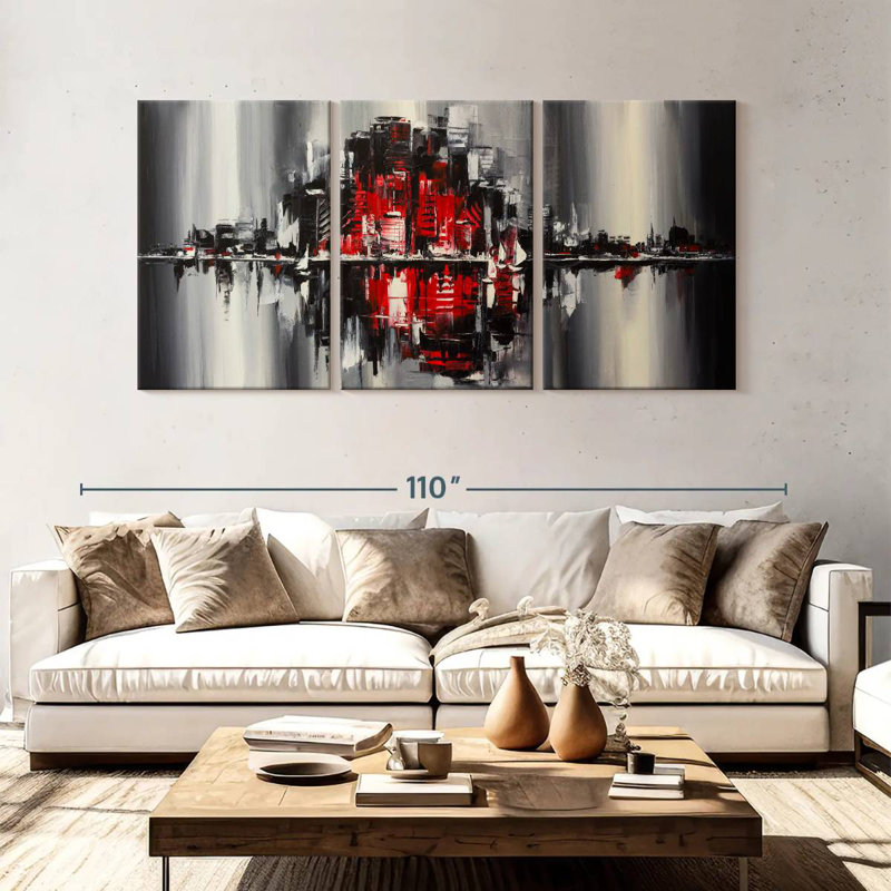  «Abstract Cityscape, H 45 po x l 92 po