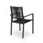 Chaise de salle à manger d'extérieur moderne en aluminium avec siège en corde (ensemble de 2)-298877719