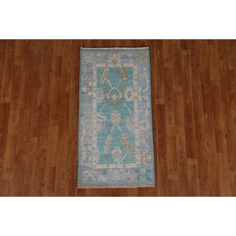Sadhia One-of-a-Kind 2'0" X 4'0" New Age Wool Area Rug in Blue