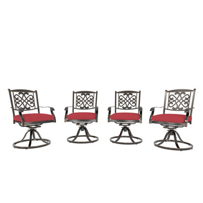Chaise de patio pivotante avec coussin