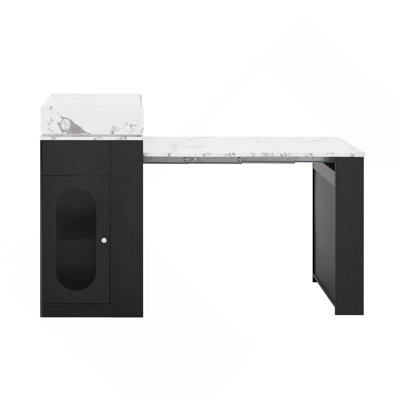 Extendable Dining Table With Folding Tabletop, Bar Table With Drawers And Power Outlet, Kitchen Island With Wheels And Hooks, Sideboard For Kitchen An