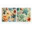 Ensemble de 2 verres muraux vintage abstraits floraux minimalistes floraux - Abstract Botanicals-2129576351