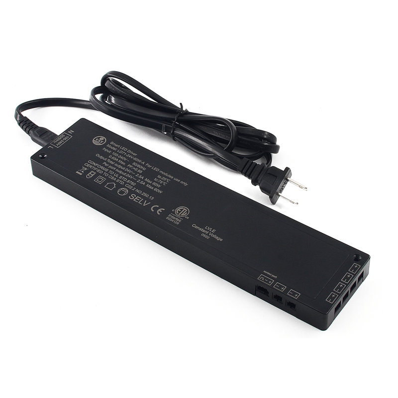 24V Black Electronic Transformer, 60W