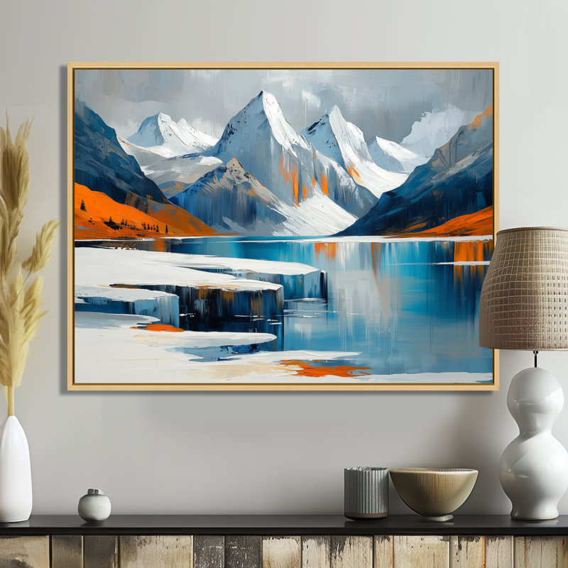 Art mural sur toile transitionnel Gissur, H 12 po x l 20 po, Impression encadrée flottante, Brun