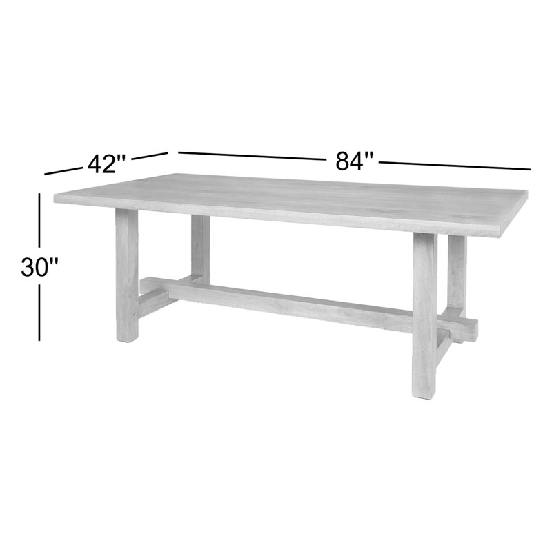Suke Solid Wood Dining Table, Natural