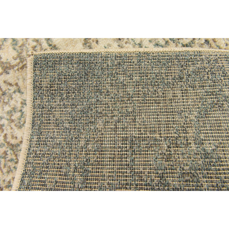Mosely Orential Cream/Brown Area Rug, Runner 2'7" x 12'
