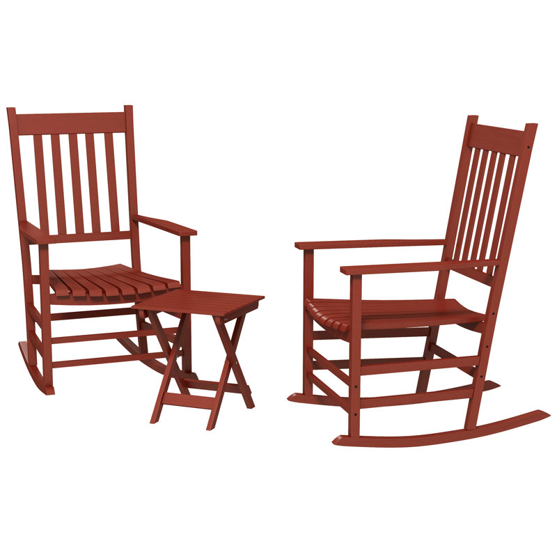 Chaise berçante en bois massif Drayvon