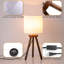 18 po Lampe de table à trépied en bois naturel avec abat-jour tambour en lin blanc-1519766831-1519766828