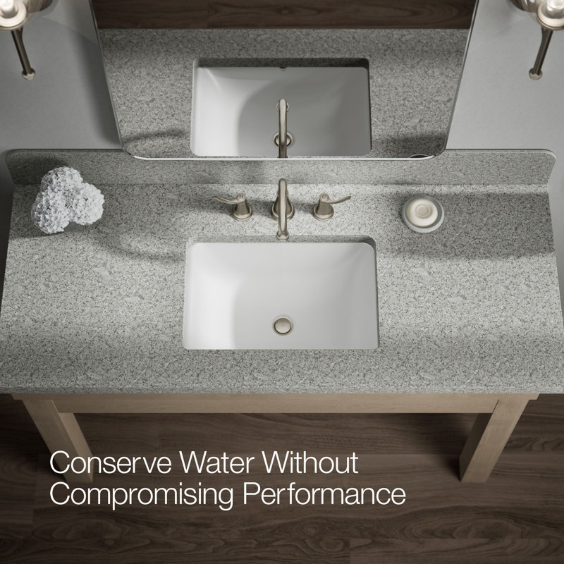 Bellera Widespread Bathroom Sink Faucet, Three-Hole Bathroom Faucet with Clicker Drain, 1.2 GPM, Brushed Nickel