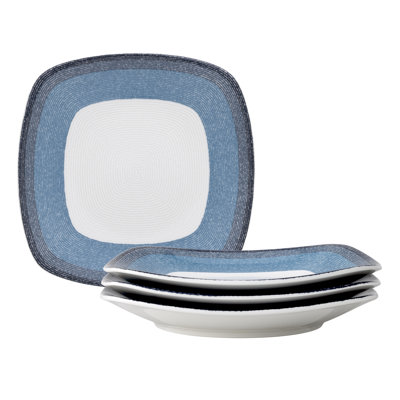 Noritake Colorscapes Layers Square Salad Plates, 8-1/4"