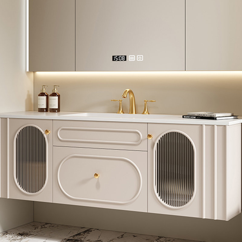 Armoire de salle de bain à la française, H 19,69 po x l 62,99 po x P 21,65 po