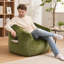 Fauteuil à billes surdimensionné - fauteuil paresseux en mousse haute densité avec poche latérale et poignée pour faciliter le transport-130780232