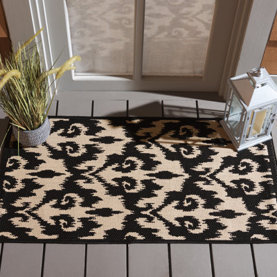 Tapis noir / beige Courtyard 6198