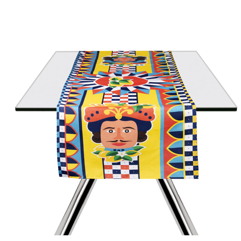 Excelsa table runner Sicilian Rhapsody cotton 45x140 cm multicolor