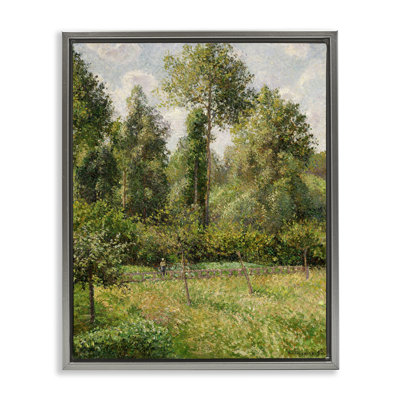 Poplars Classic Landscape Floating Frame, design by Camille Pissarro