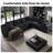  140" Boneless U-Shaped Sectional Sofa with Ottoman, No Assembly Required, 7 Seat Chenille Cloud Couch for Living Room-2048997323-2048997319