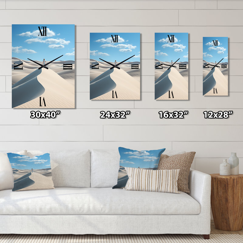Horloge murale Dune Simplicity Landscape I - Coastal, Très grand