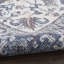 Tapis floral lavé bleu et ivoire 9 pi x 12 pi tissé à la machine