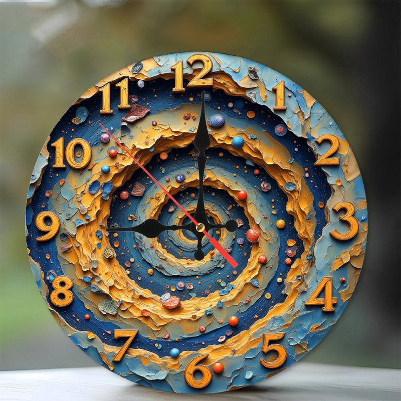 Horloge galaxie texturée