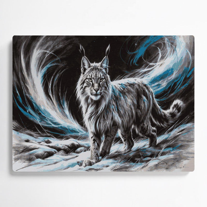 «Big Cats», lynx nordique, art mural en métal brun, 12" H x 18" W