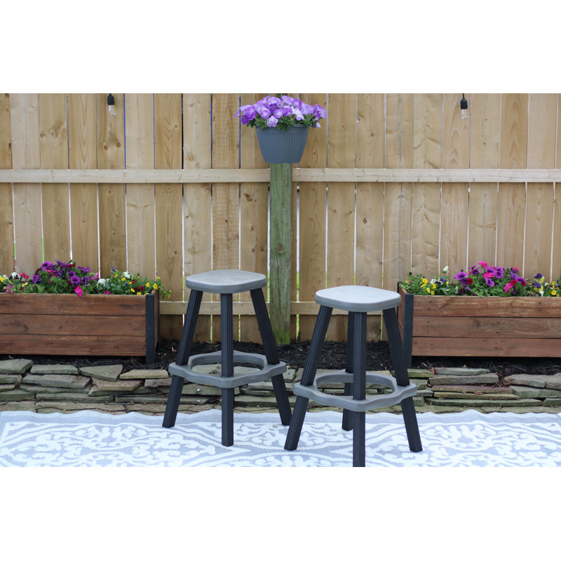 Tecoma Patio Seat, Deep Gray, Black