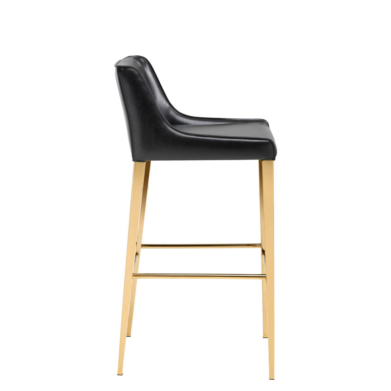 Tabouret de comptoir noir Xalo, Noir