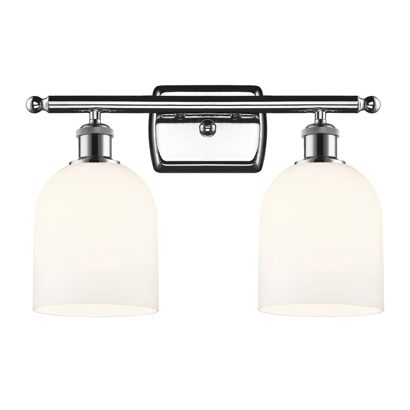 Allysson 2 - Light Dimmable Vanity Light, Glossy White, Polished Chrome