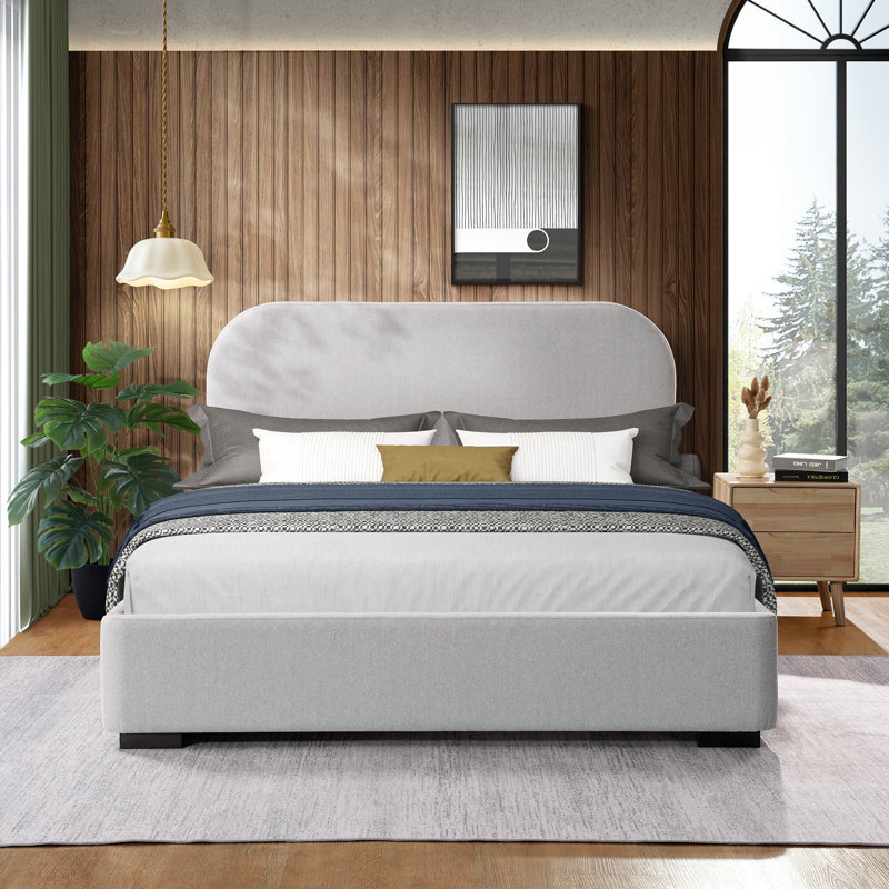 Reigen Platform Bed, Twin, Pebble