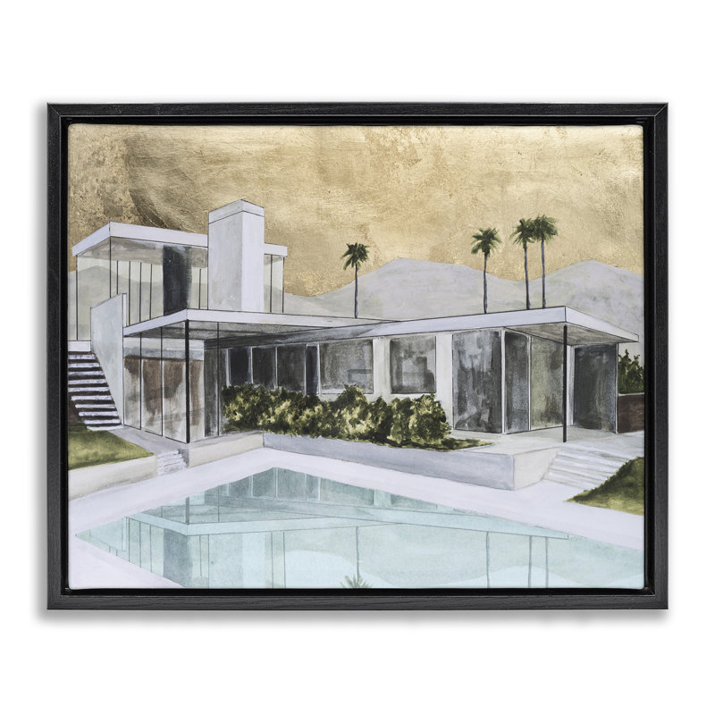 Cadre flottant chic pour piscine tropicale, design par Michael Willett, Cadre flottant noir de jais, H 17 po x l 21 po