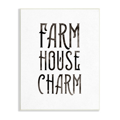 «Farm House», phrase abstraite, motif de grain, typographie XXL noir, estampe numérique encadrée, art texturé par Daphne Polselli