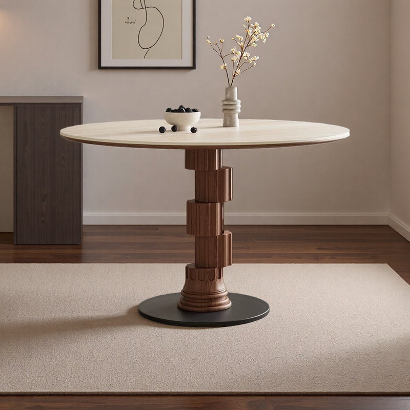 Table ronde unique et élégante, H 29,52 po x L 47,24 po x l 47,24 po