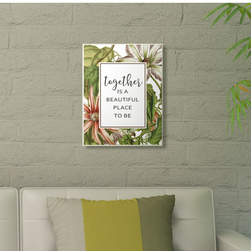 « combine is belle fleur », art textuel, H 15 po x l 10 po x P 0,5 po, Bois