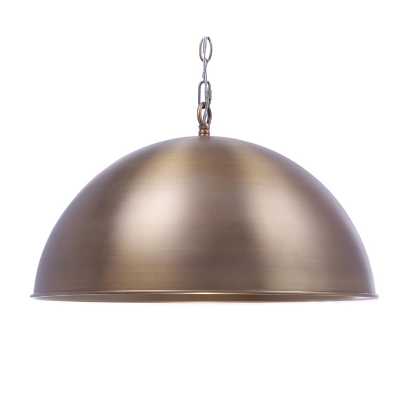 Luminaire suspendu pour dôme simple 1 lumières Harkness, Bronze brillant